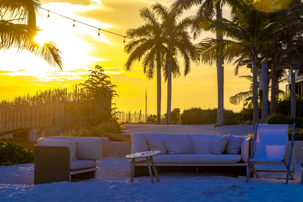 Sunset view from an opulent Florida Keys luxury villa
