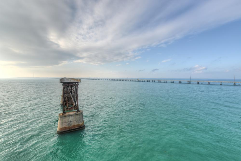 Historical Bahia Honda Bridge in Florida Keys