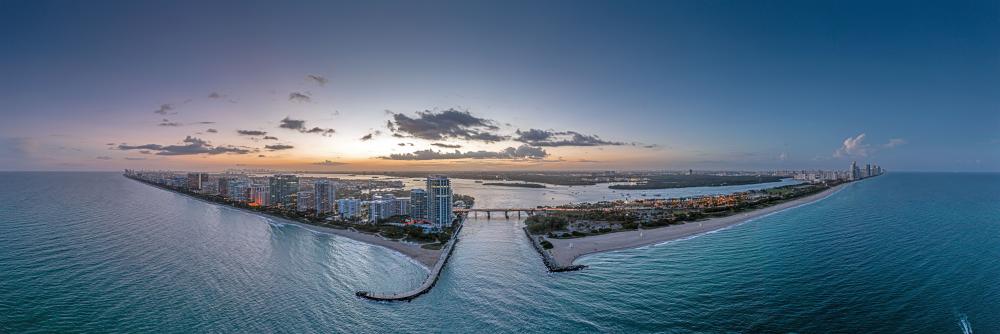 Panoramic view of Florida Keys showcasing the vibrant art scene